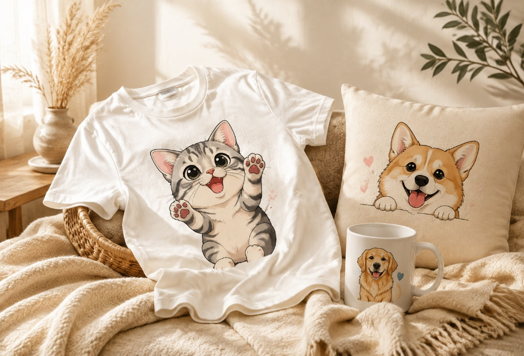 Custom Pet Portraits on Merch