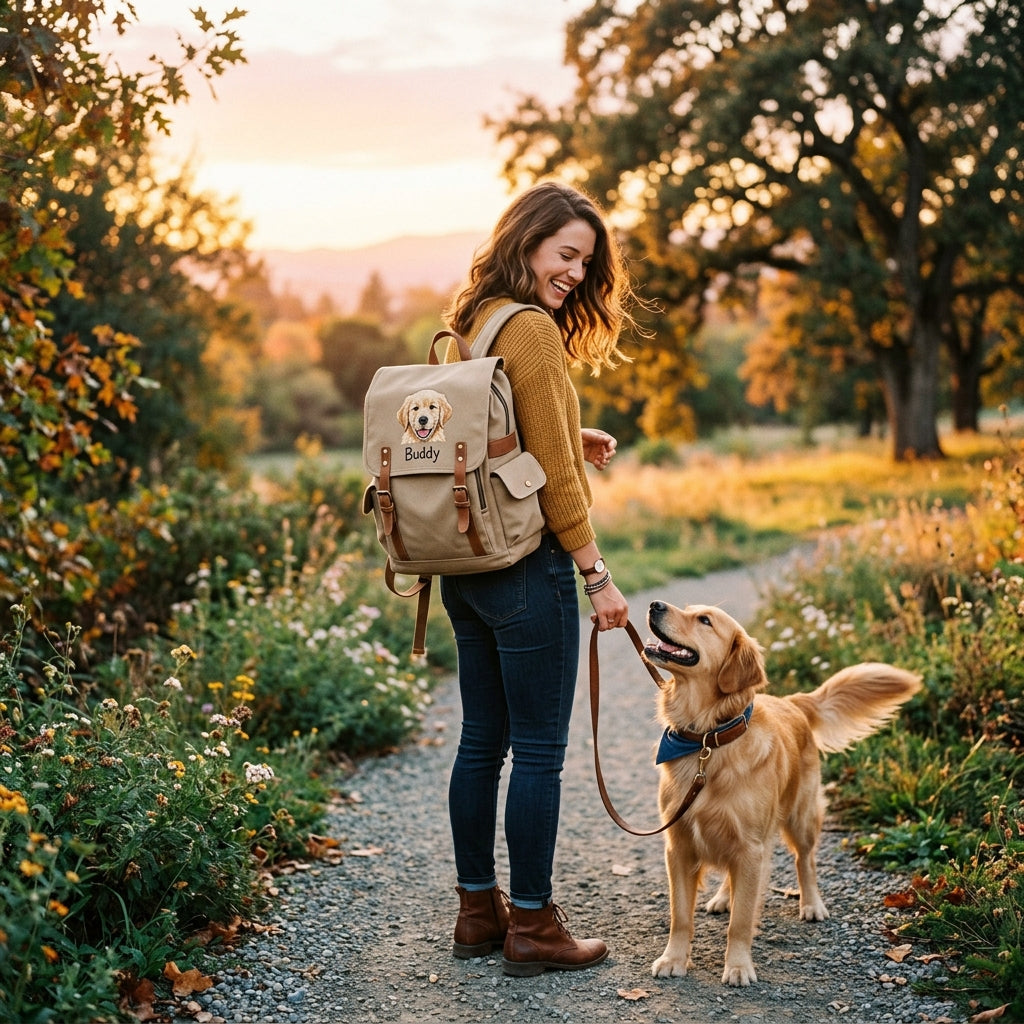 Kundenbewertung - Bestickter Rucksack mit Golden Retriever Motiv