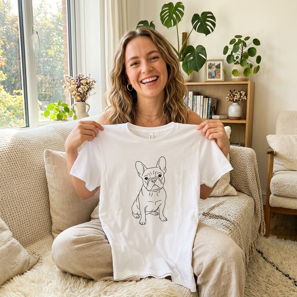 Kundenbewertung - Personalisierter Bio-Baumwolle T-Shirt mit Französischer Bulldogge